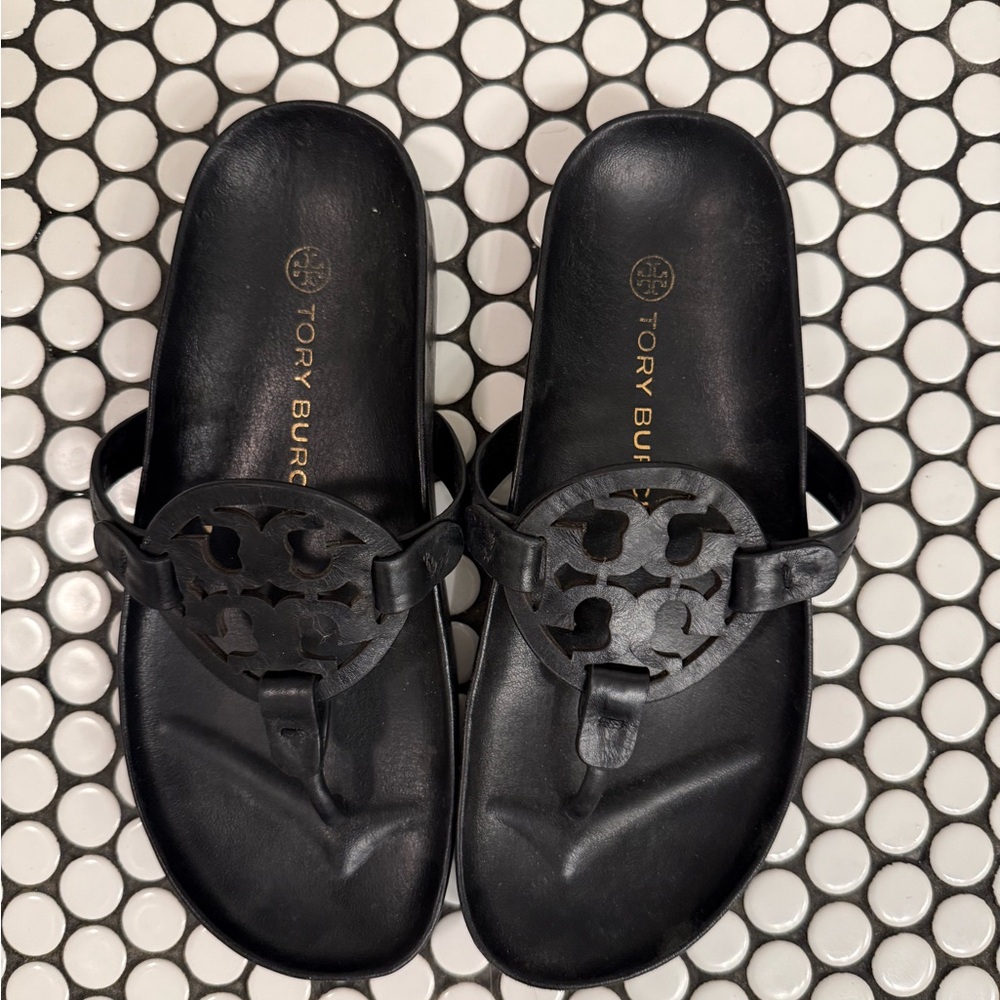 Tory Burch Black Slide Sandals
